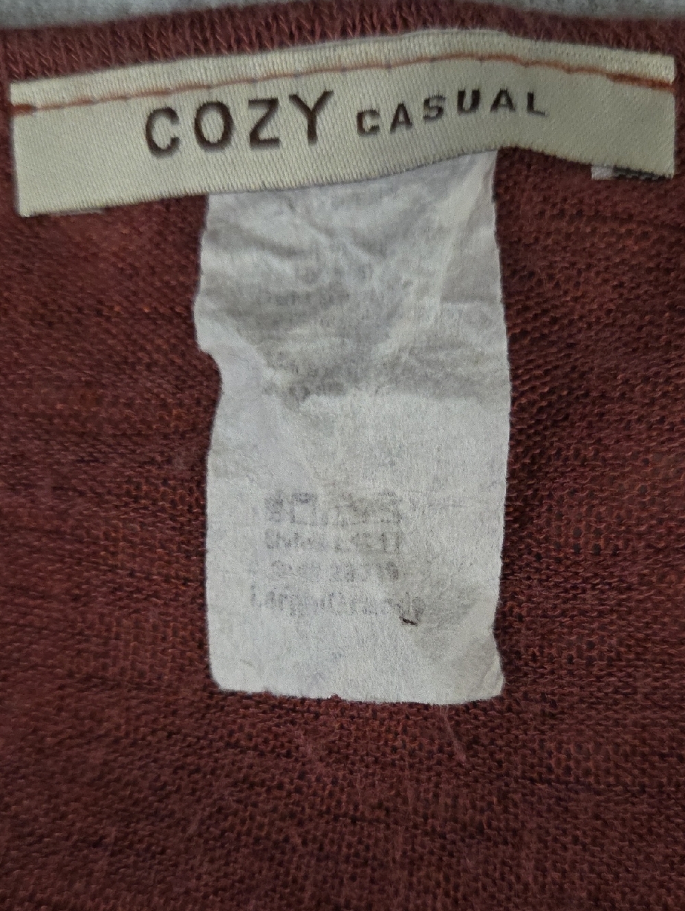 Cozy Casual Rust Long-Sleeve Embroidered Tie-Neck Top - Picture 5 of 5